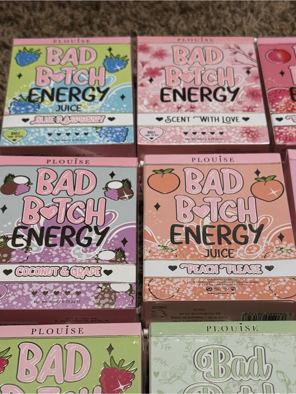 P. Louise Bad B Energy Juice Box LIP KIT. NEW IN SEALED BOX. LOT OF (9)